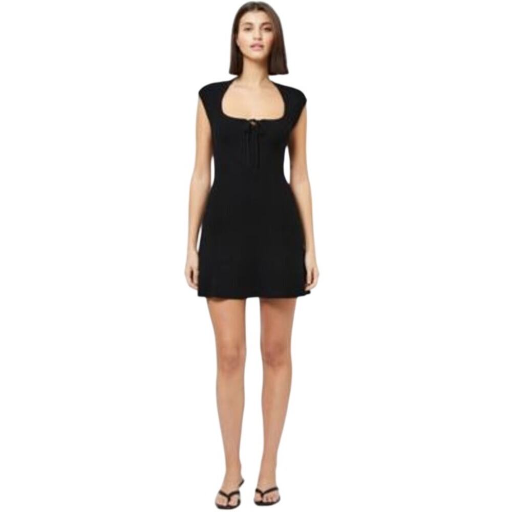 French Connection Women's 'Cosysoft' Flared Knit Mini Dress in Black